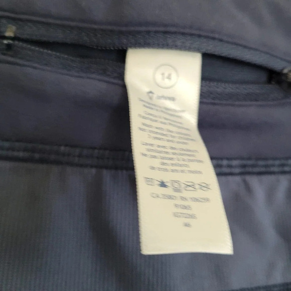 Ivivva by Lululemon Girls Relay Racer Athletic Shorts Size 14 Blue Zipper Waist - Picture 3 of 8